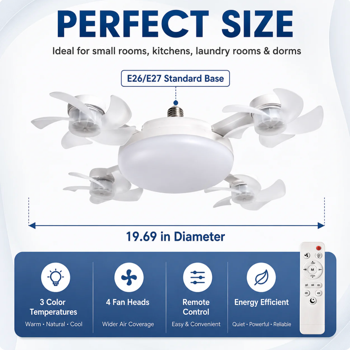 BreezeGlow™ 4-Blade Smart Ceiling Fan Light