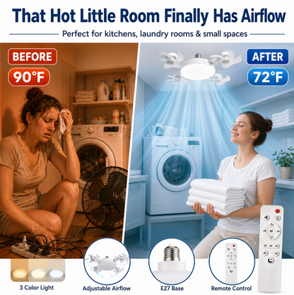 BreezeGlow™ 4-Blade Smart Ceiling Fan Light