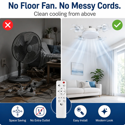 BreezeGlow™ 4-Blade Smart Ceiling Fan Light
