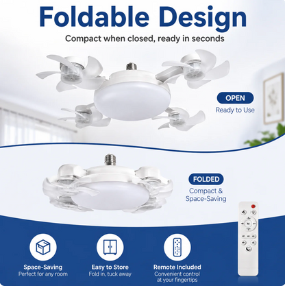 BreezeGlow™ 4-Blade Smart Ceiling Fan Light